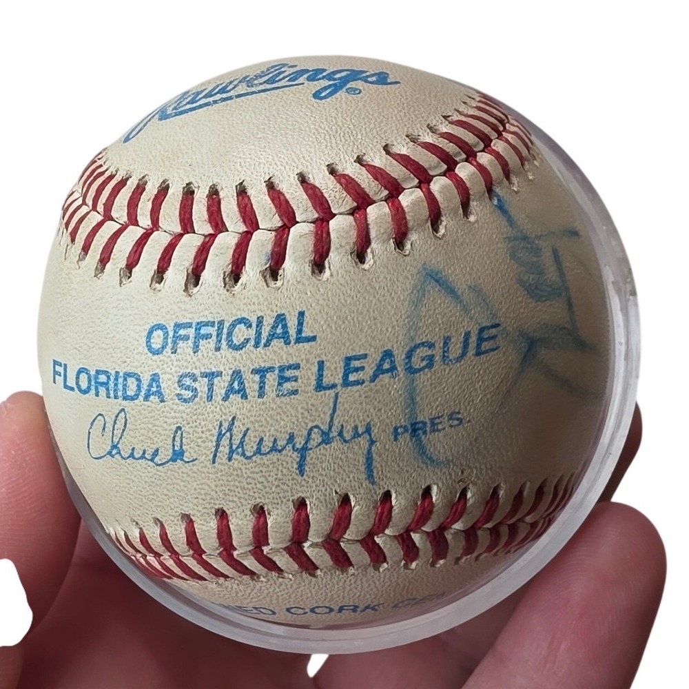 Rawlings Official Florida State League Baseball Signed Chuck Murphy Pres Case S3